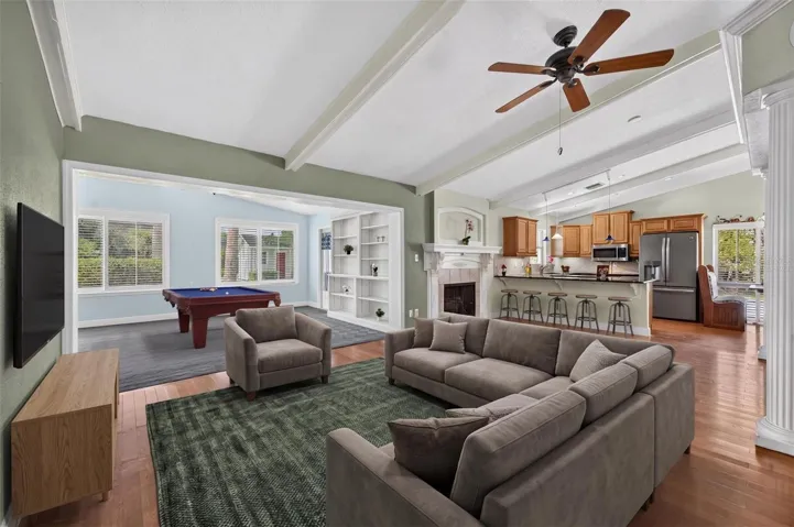 Virtually staged Living Room