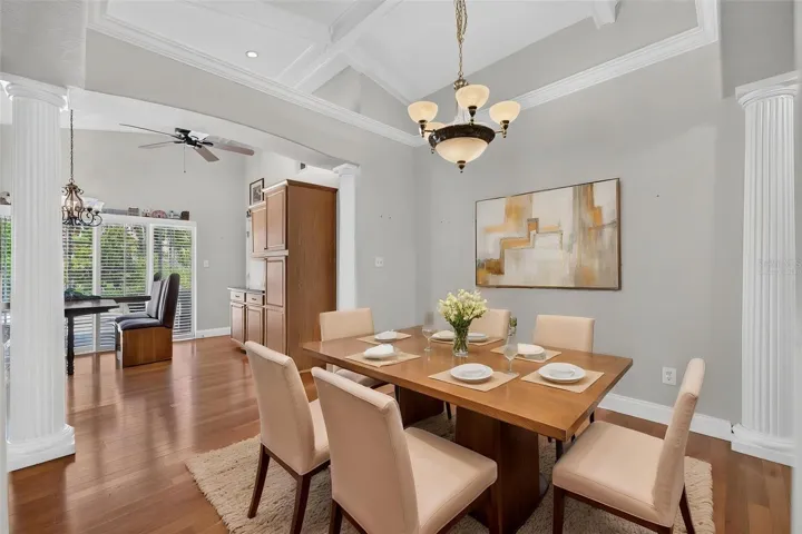 Virtually staged Dining Room