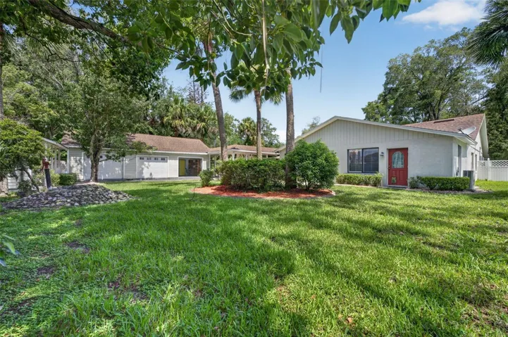 Large, fully-fenced back yard; property sits on .48 acres