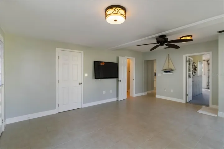 Family Room looking towards utility room and bathroom #2