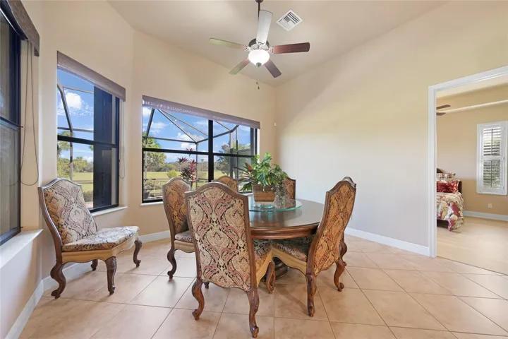 HUGE dining room, table has 8 chairs, room for a large family.