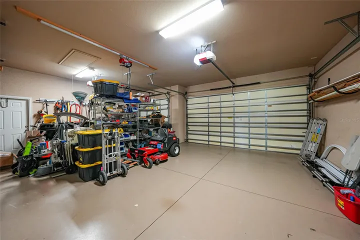 Large 3 car garage.
