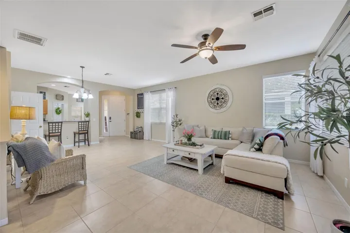 Living Room Adjacent to Dining Area