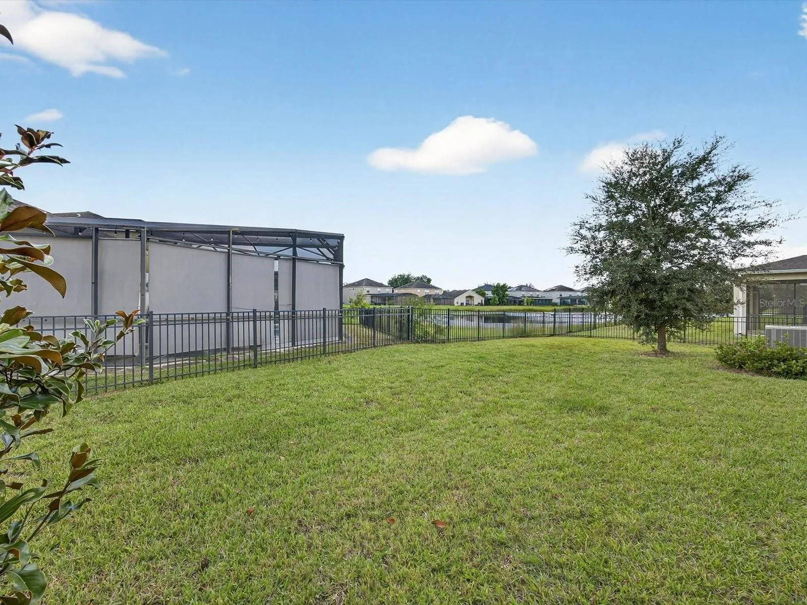 Large fenced yard