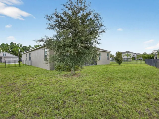 Large fenced yard