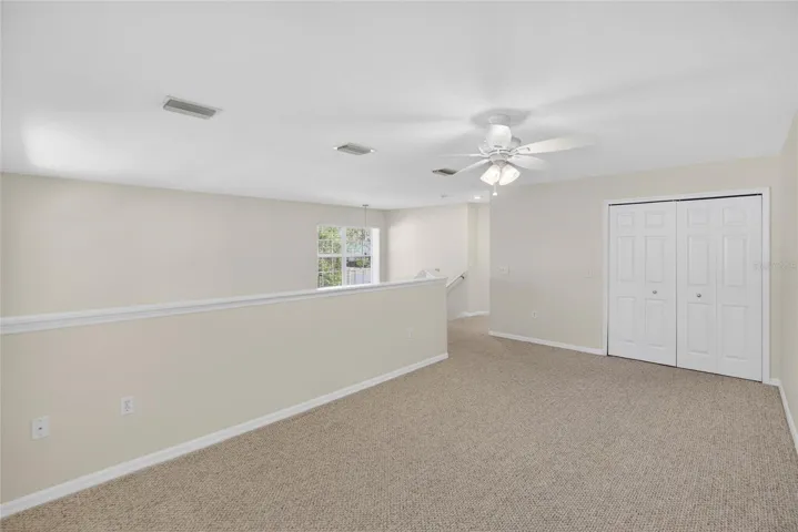 Loft with laundry closet