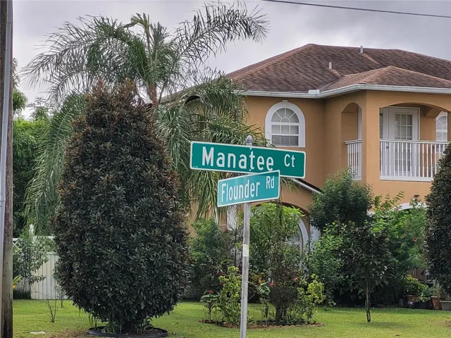 Entrance of road to property