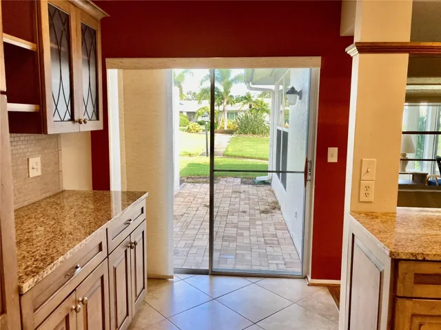 Courtyard/patio from kitchen.