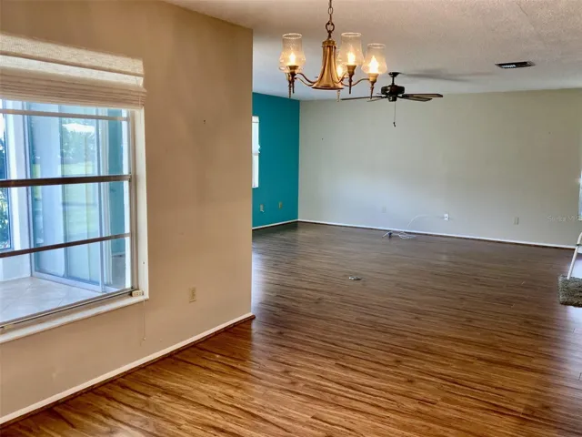 Dining room to living room.