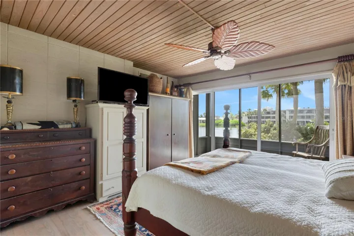 Primary Bedroom with lake views.