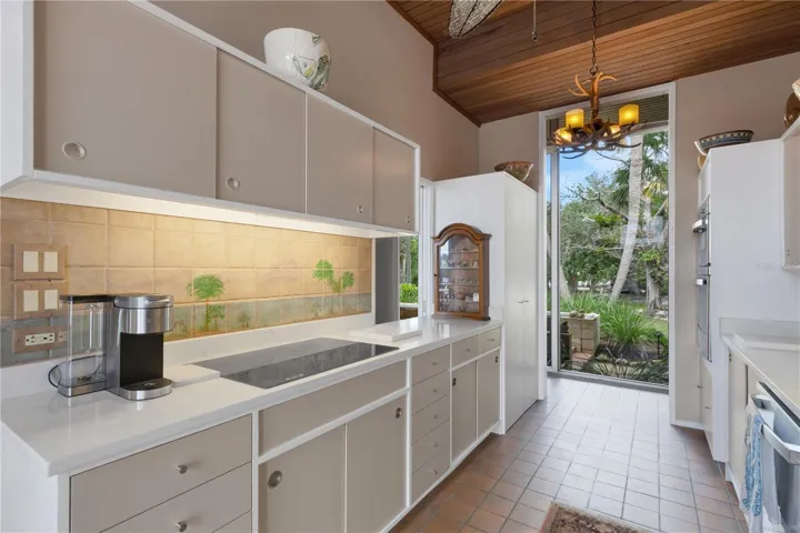 Remodeled Kitchen with view of front yard
