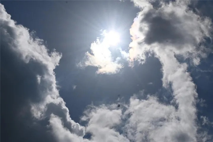 Views of clouds and sunsets are some of the natural surroundings.