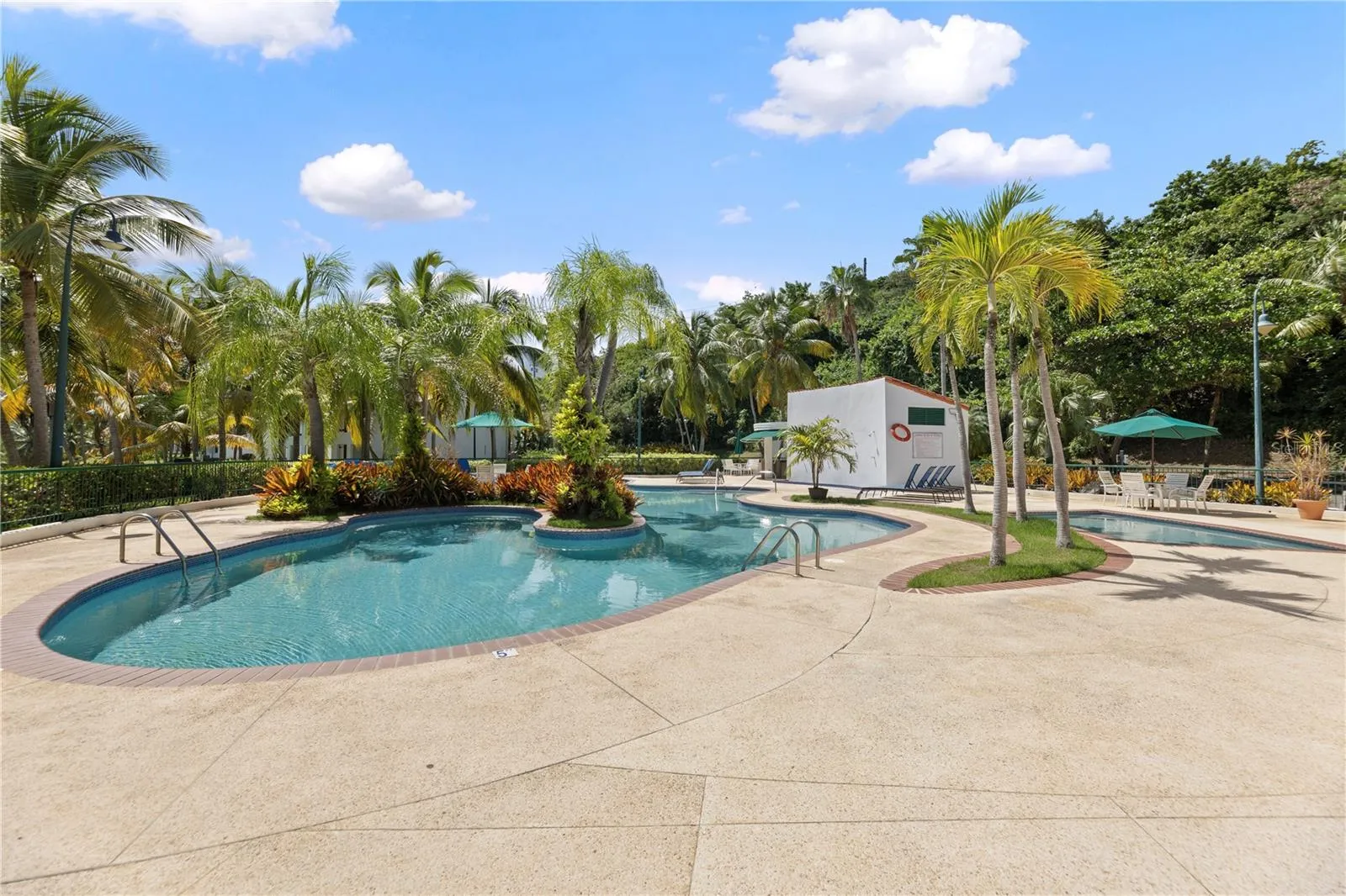 Resort-style pool area