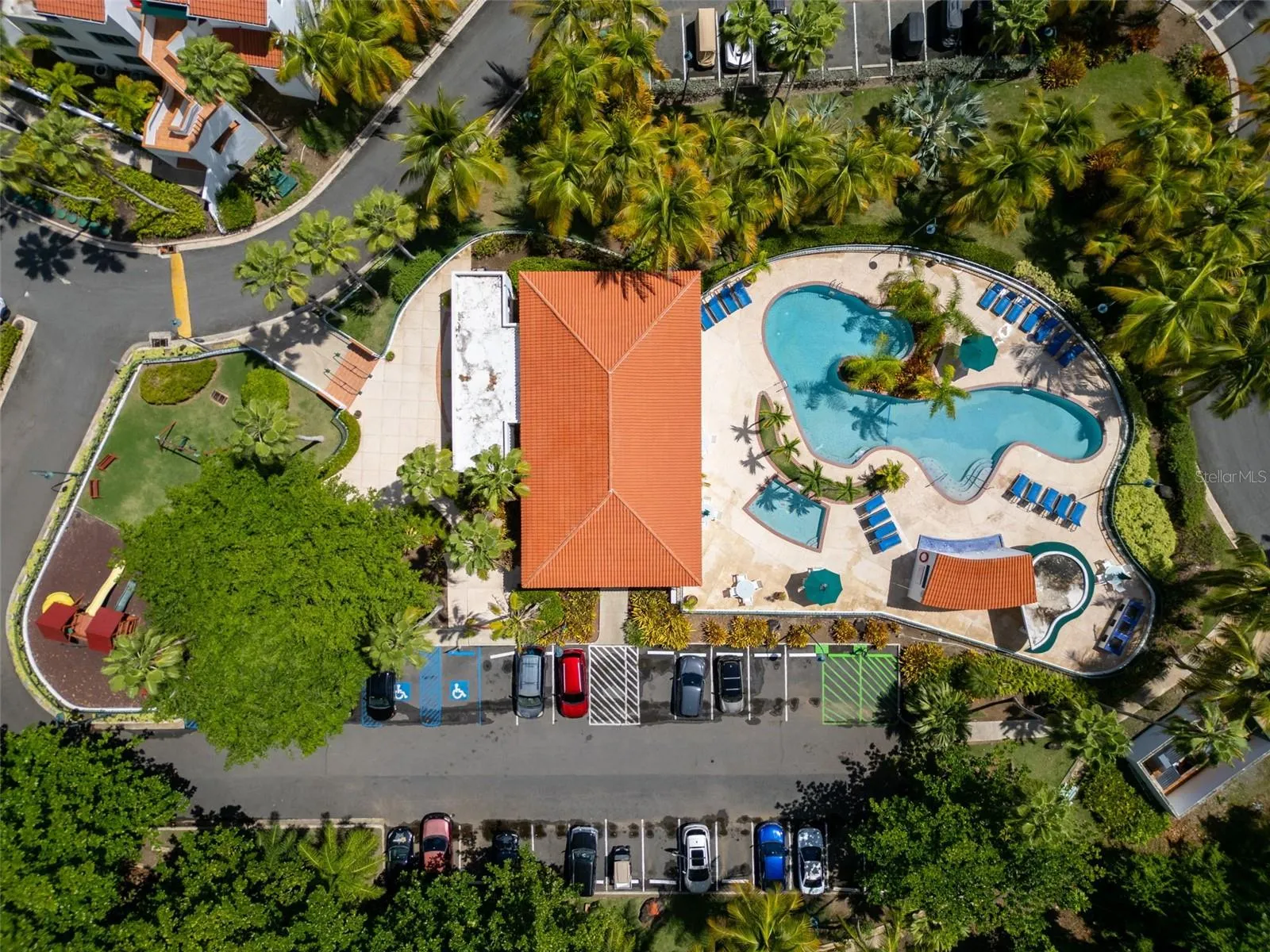 Resort-style pool area