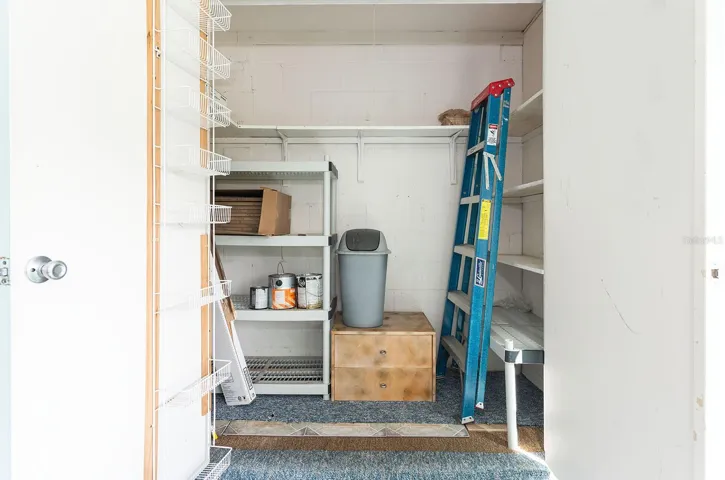 storage closet on lanai