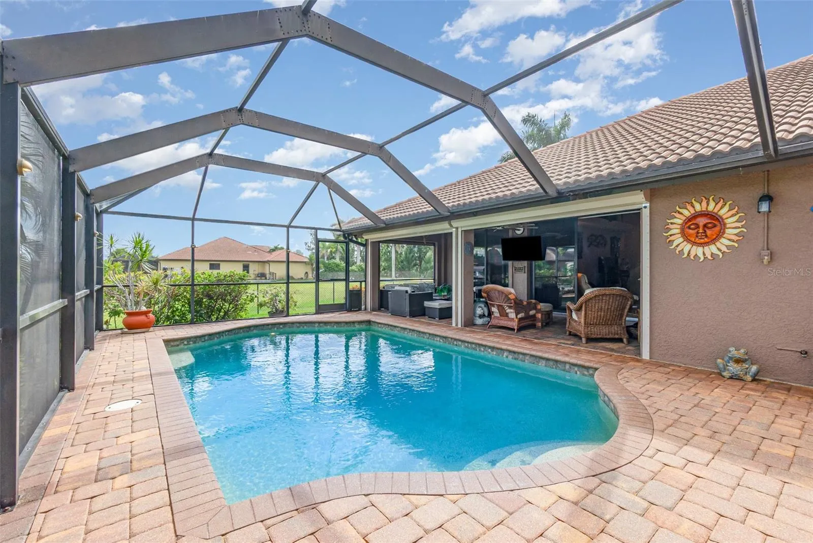 Screened in Pool area