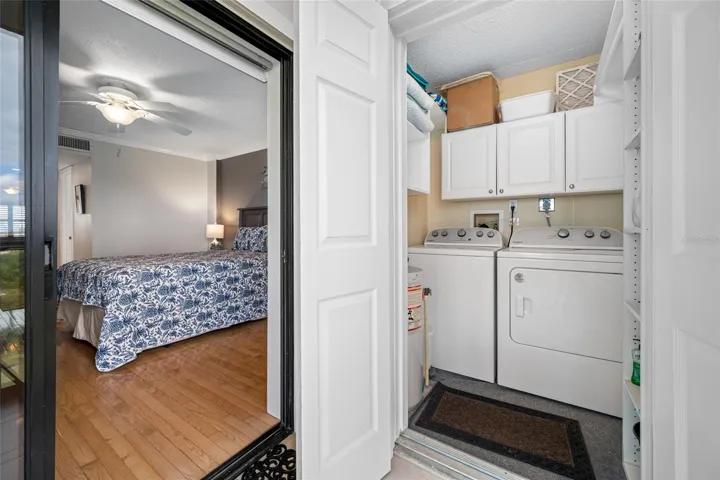 Laundry room with full size washer and dryer