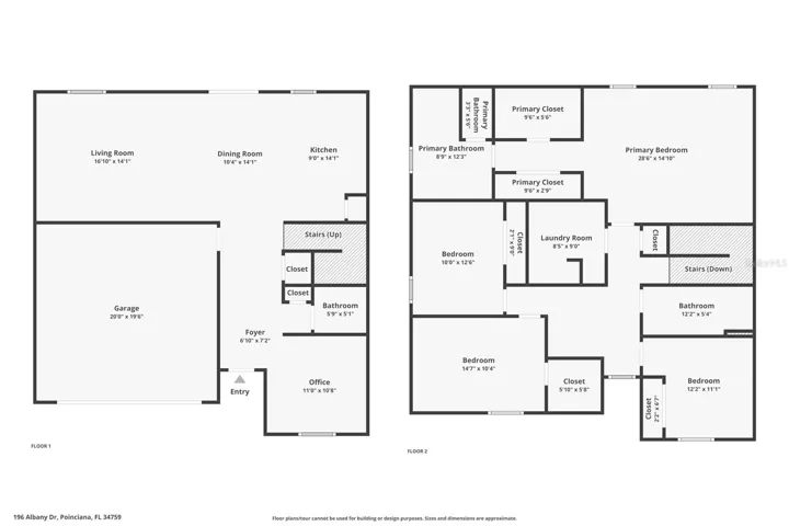 Amazing layout with bedrooms upstairs and office/piano area downstairs