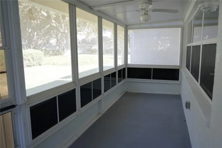 screened lanai with plastic window panels