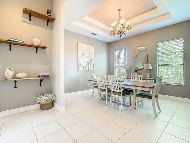 Dining Rm w/ Double Tray Ceiling