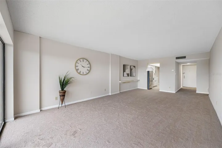 Living-Dining area offers open layout