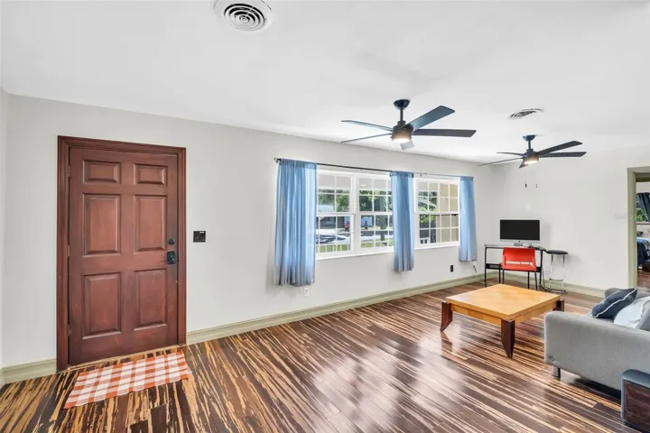 Entry to open concept Living Room/Dining Rm and Kitchen