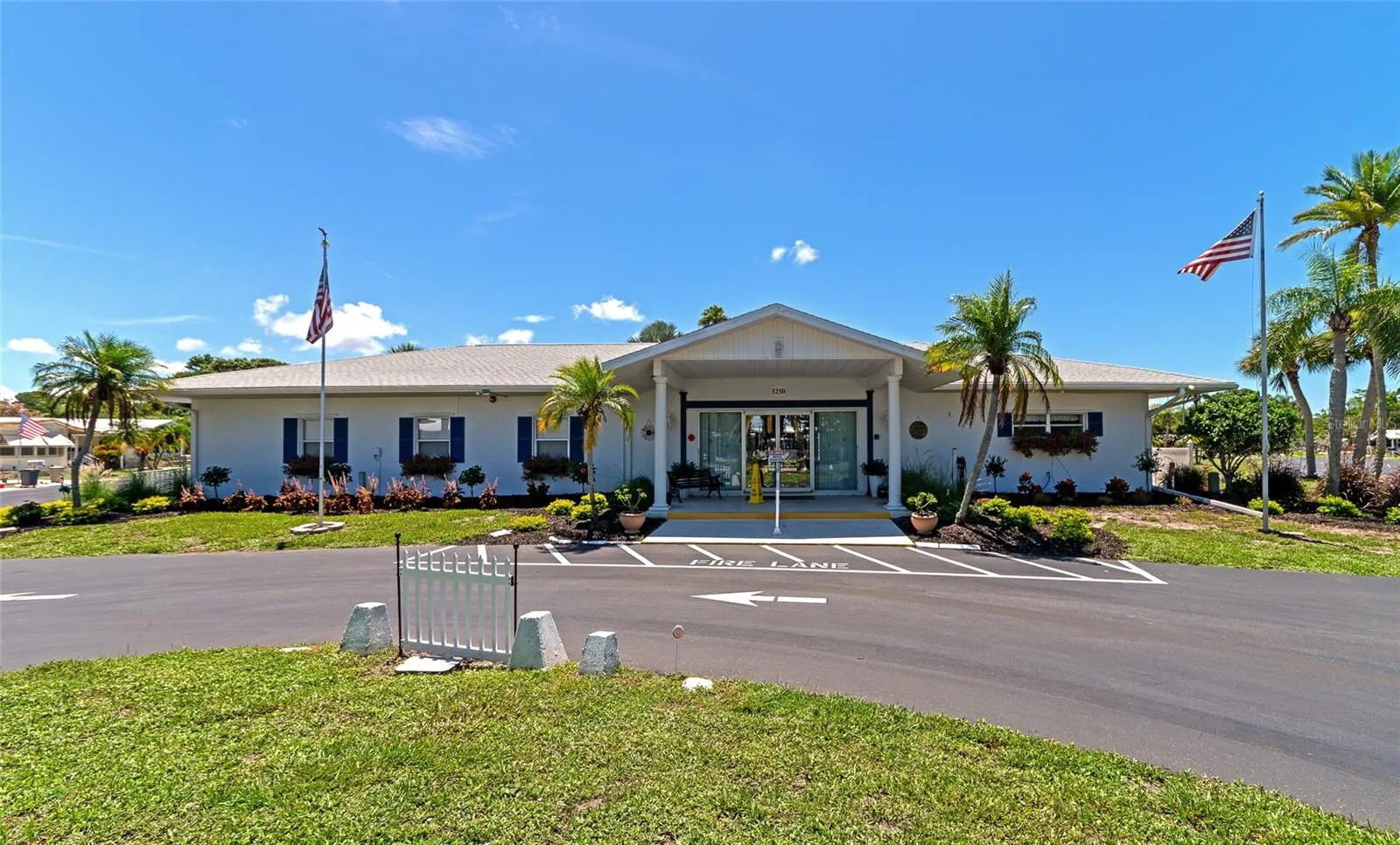 The clubhouse for parties, meetings, clubs, pool etc. across the street from you.