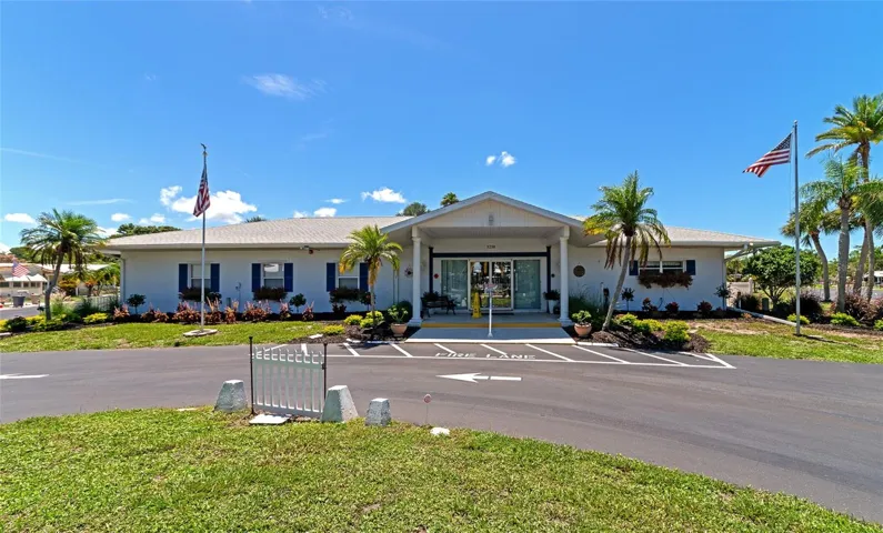 The clubhouse for parties, meetings, clubs, pool etc. across the street from you.