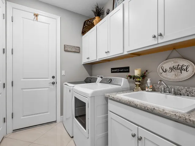 Inside laundry room