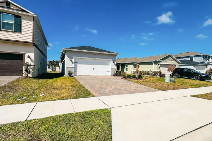 Exterior view of the home from the front right side.