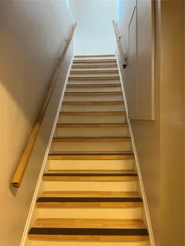 Stairs with Private Entry to Full One Bedroom Mother-in-Law Suite