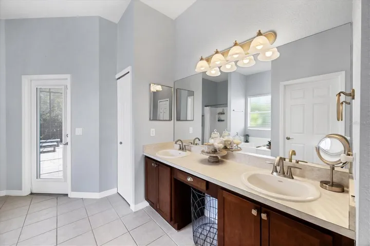 Primary Bath with soaker tub and walk in shower