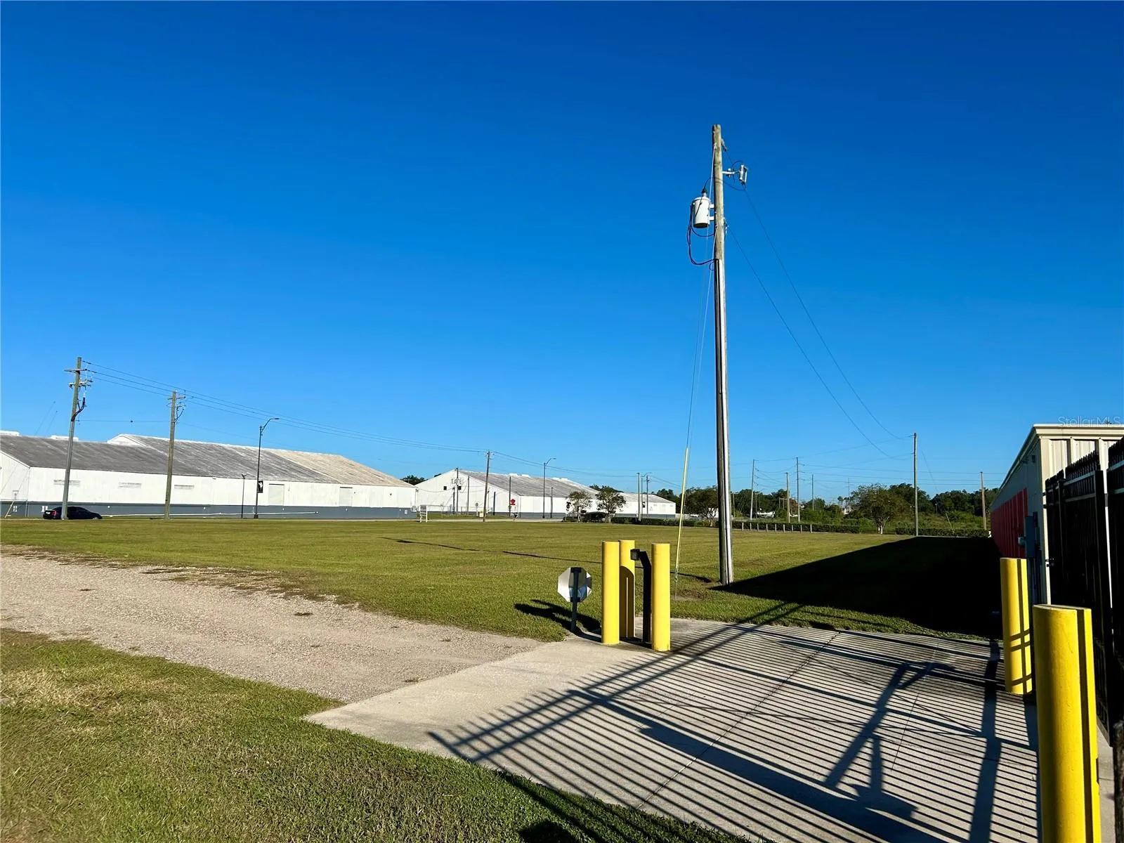View from property looking northwest toward farmer's market building