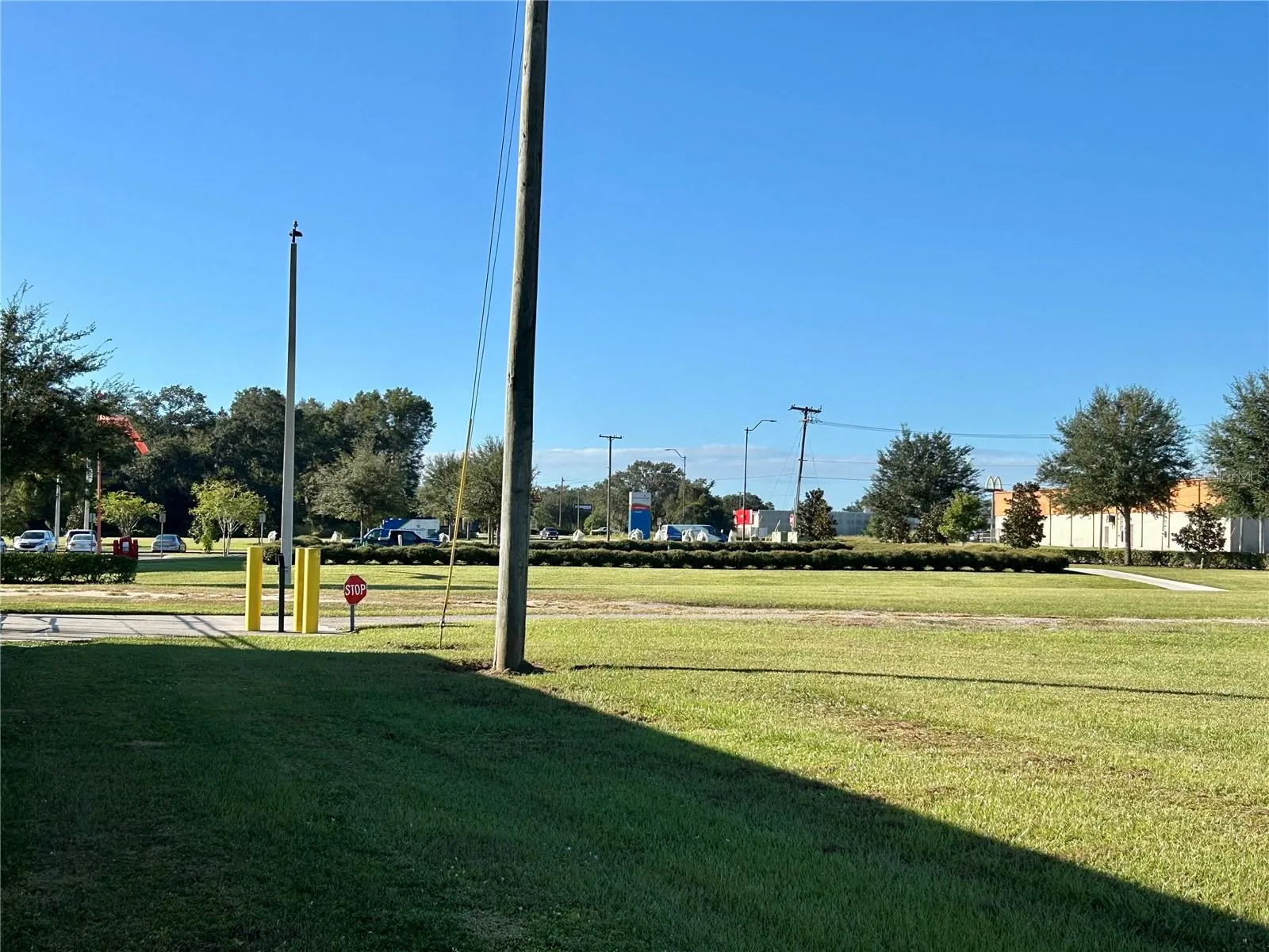 View from property looking south toward hospital