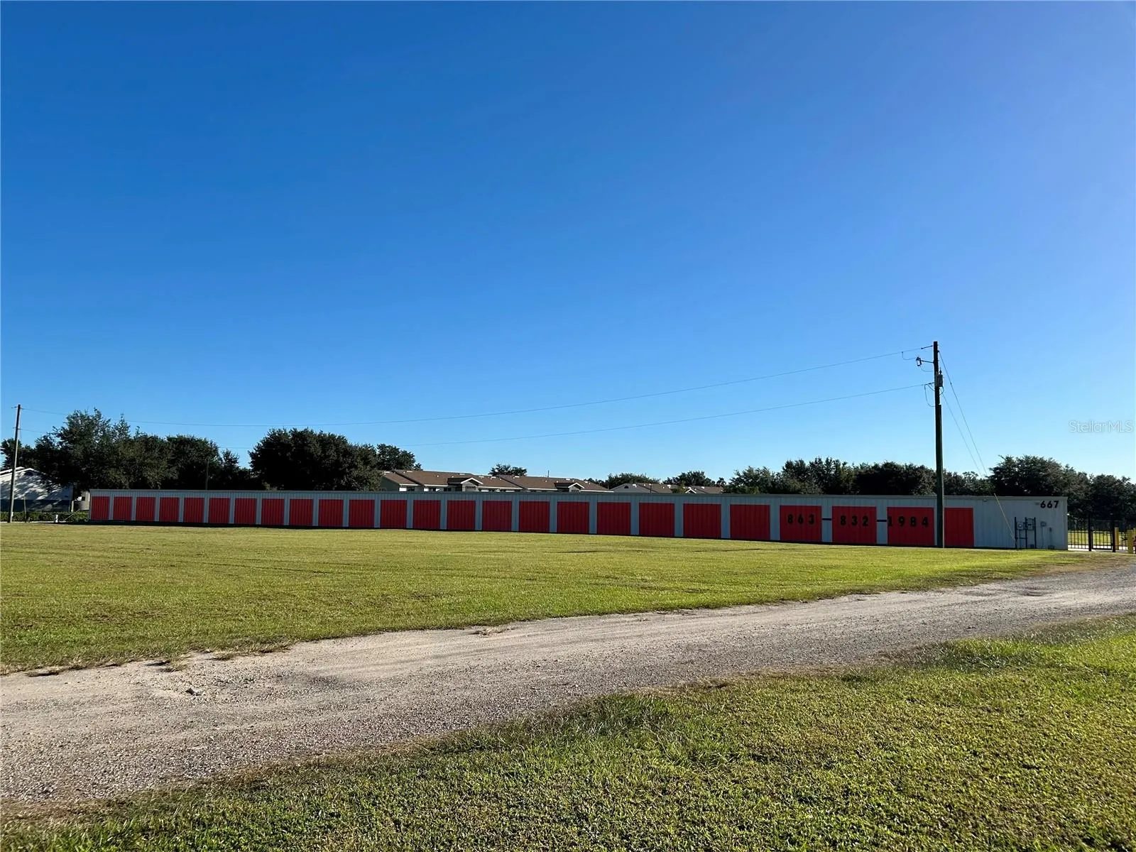 View at corner of property looking east