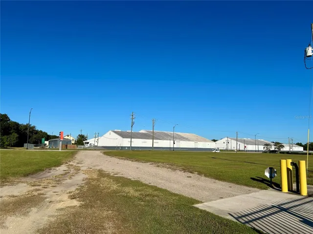 View from property looking west toward farmer's market building
