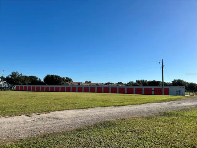 View at corner of property looking east