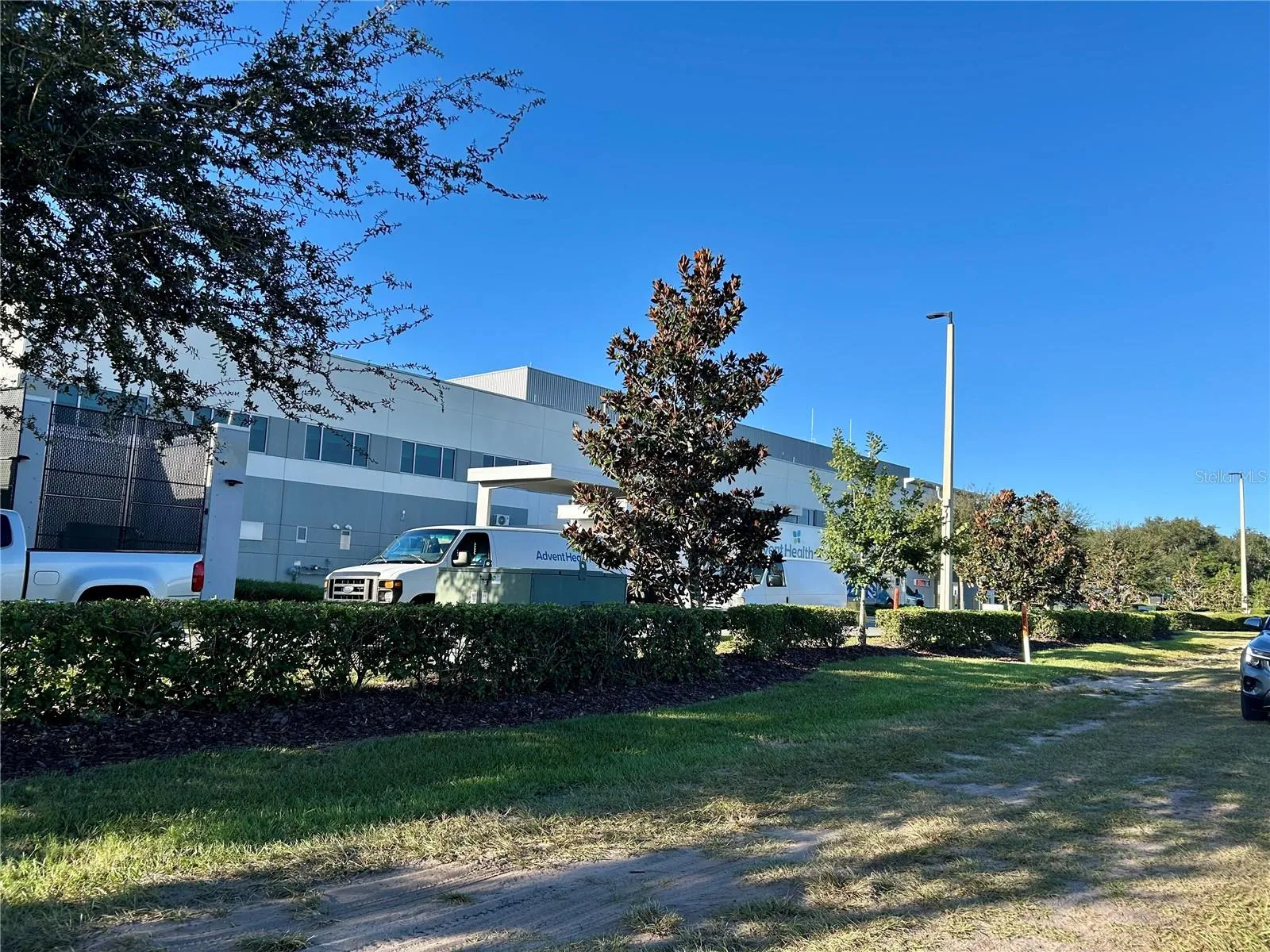 View from property looking south to hospital