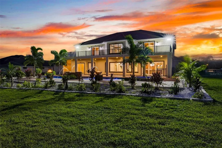 Rear view of home
