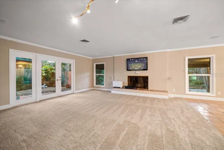 Living Room - Virtually Staged with Carpet