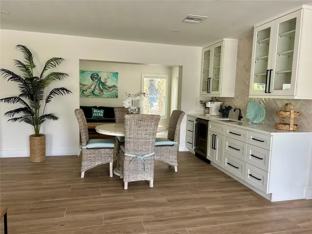 dining area and wet bar