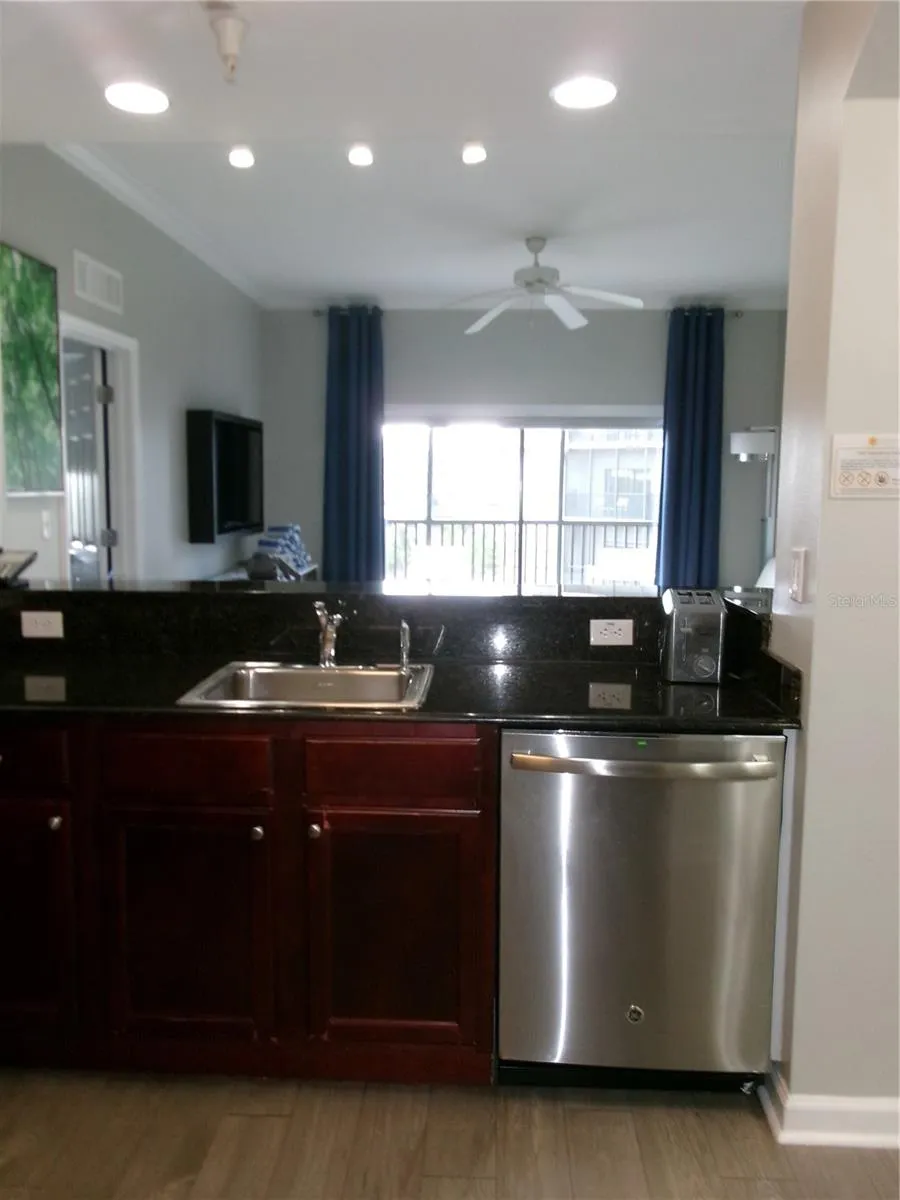 Kitchen open to the living room