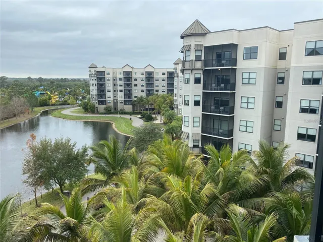 South view from your balcony! See the WaterPark in the distance & Disney Fireworks at night!