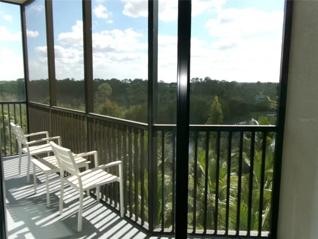 Extra long balcony allows view of Conservation to the east. Beautiful and Relaxing!