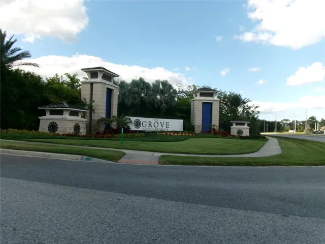 The Grand entrance to the Grove Resort!