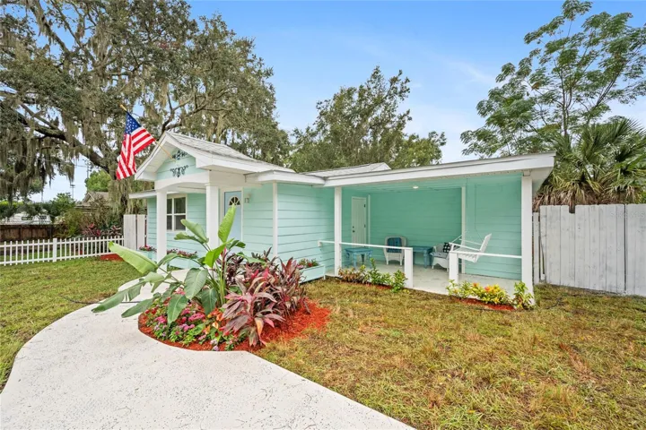 Front and Side of Home with Side Sitting Porch