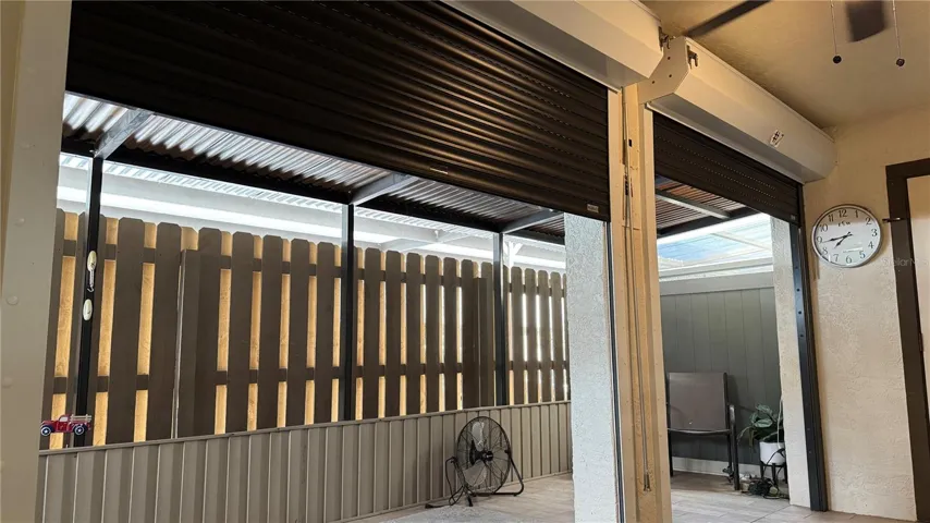 Motorized Hurricane Shutters (with manual override)