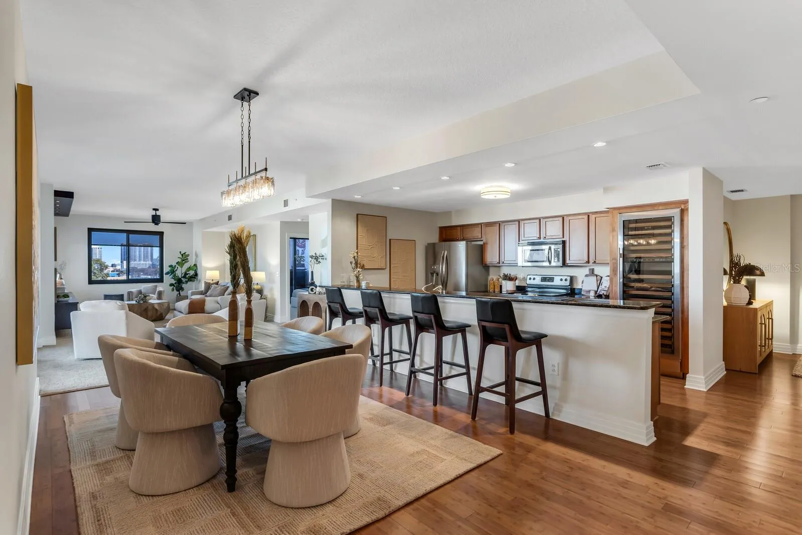 Open concept floor plan