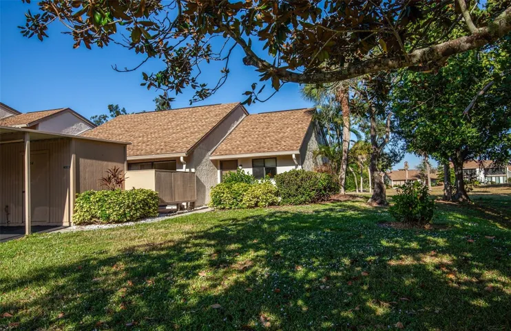 Front entrance - Single story unit with enclosed storage/laundry