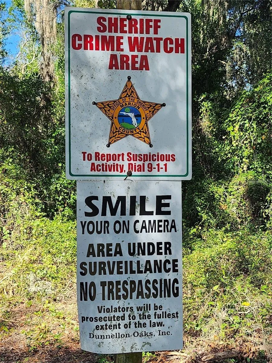 Sheriff Crime Watch Area Sign